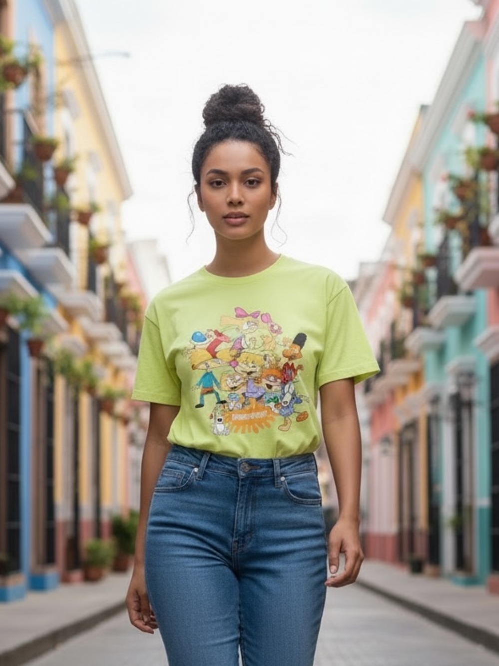 Nickelodeon character throwback graphic tee m